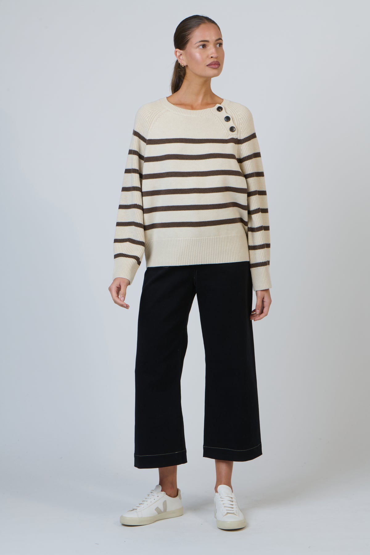 NAM-W26 Choc Ripple Knit Jumper