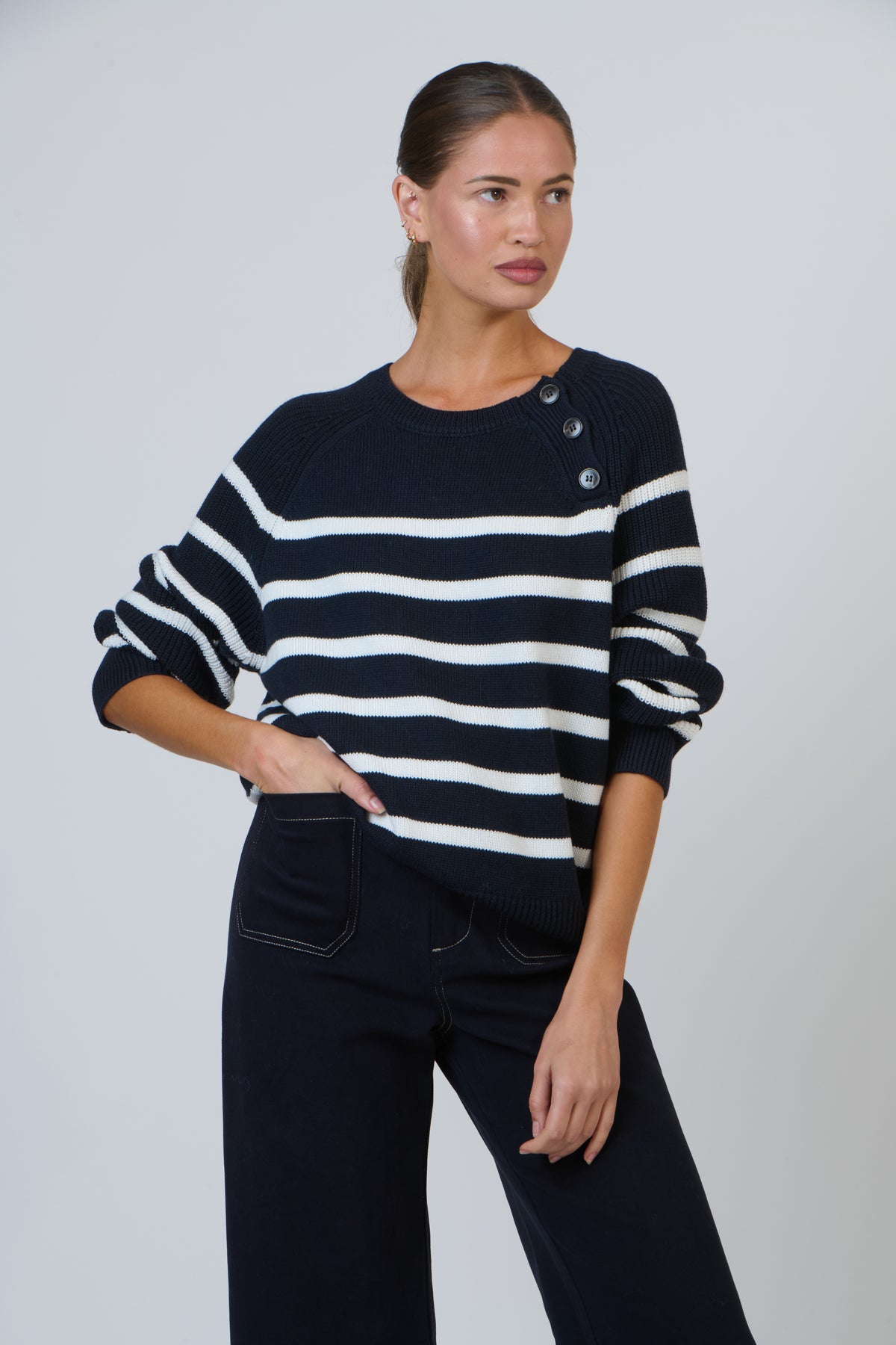 NAM-W26 Vanilla Ripple Knit Jumper