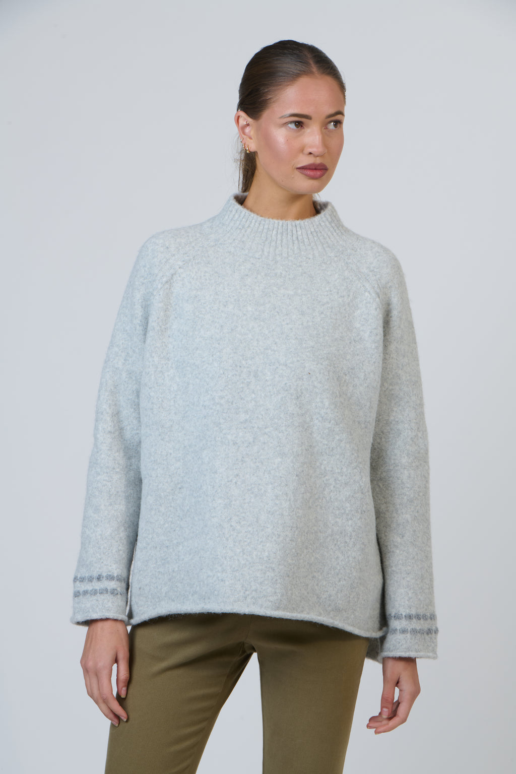 NAM-W32 Ash Mix Knit Jumper