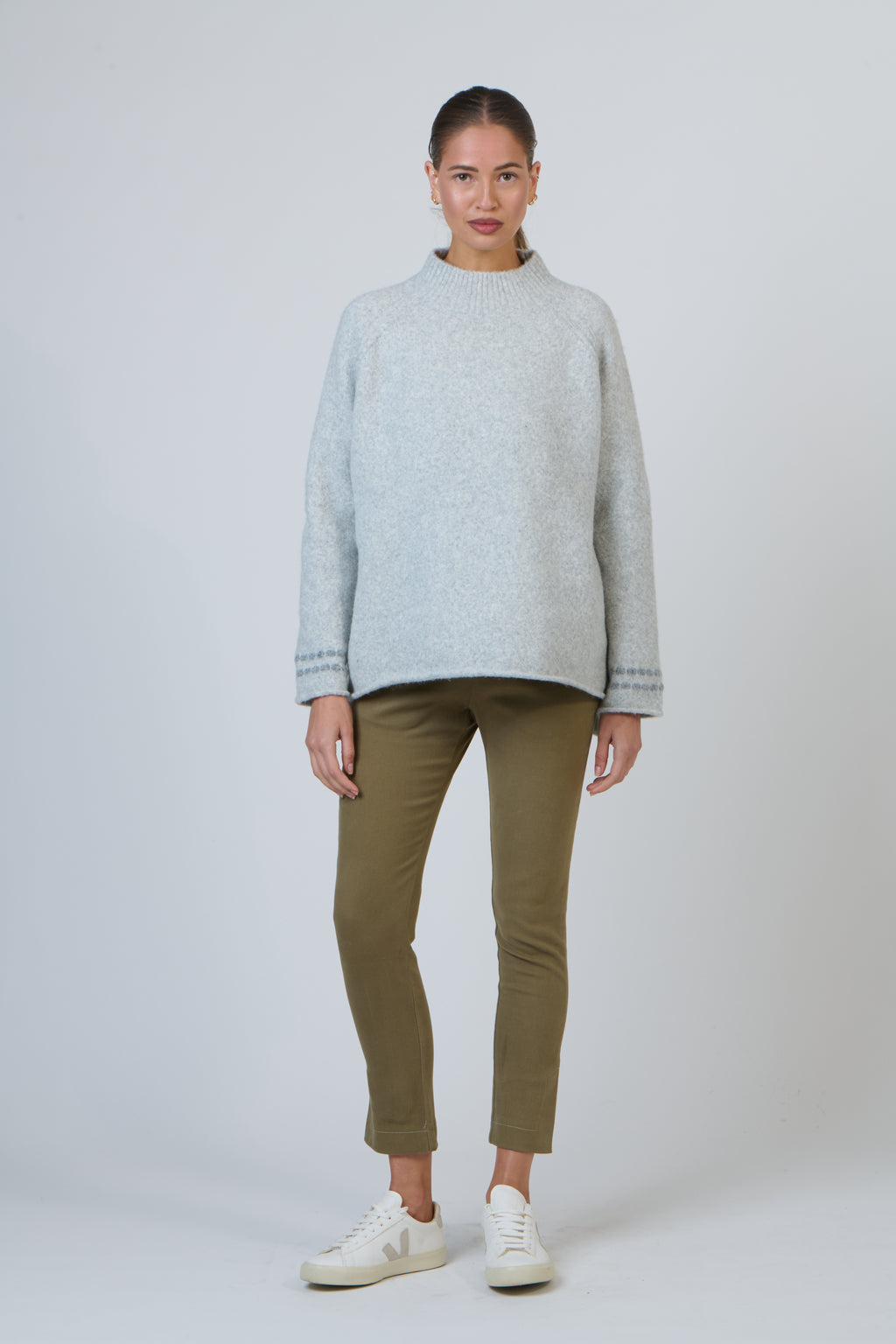 NAM-W32 Ash Mix Knit Jumper