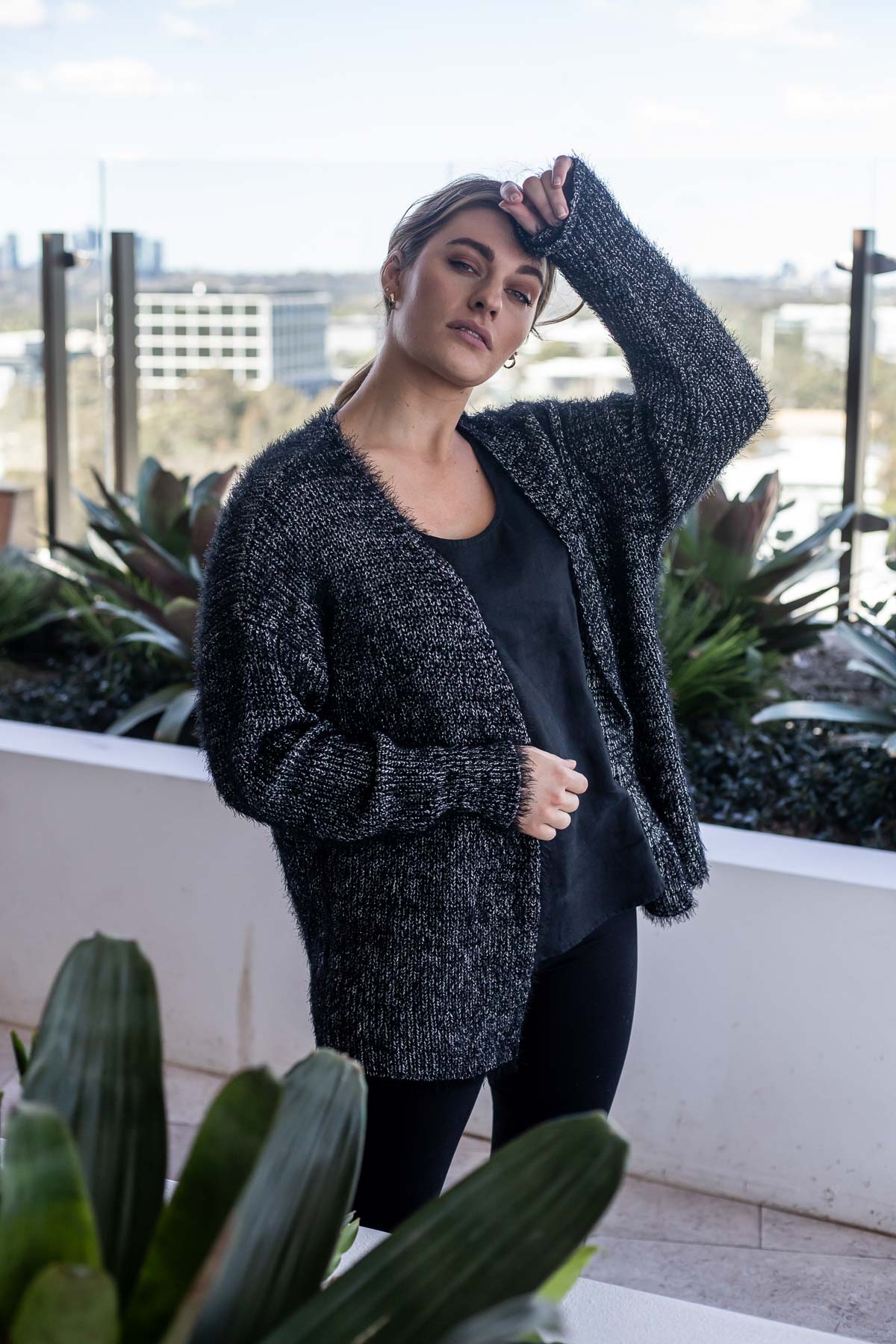 Lurex Cardigan Black - Namastai - Buy Now