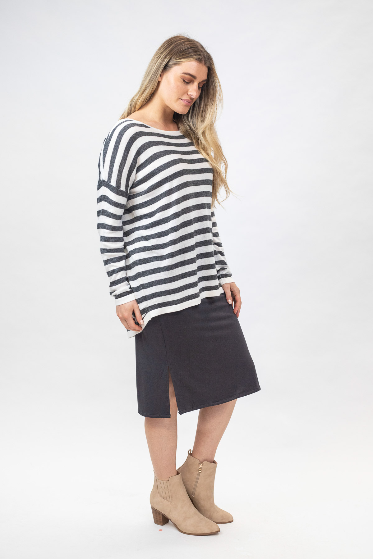 Grey and hotsell white striped jumper